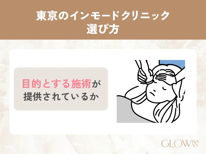 目的とする施術が提供されているかの解説画像