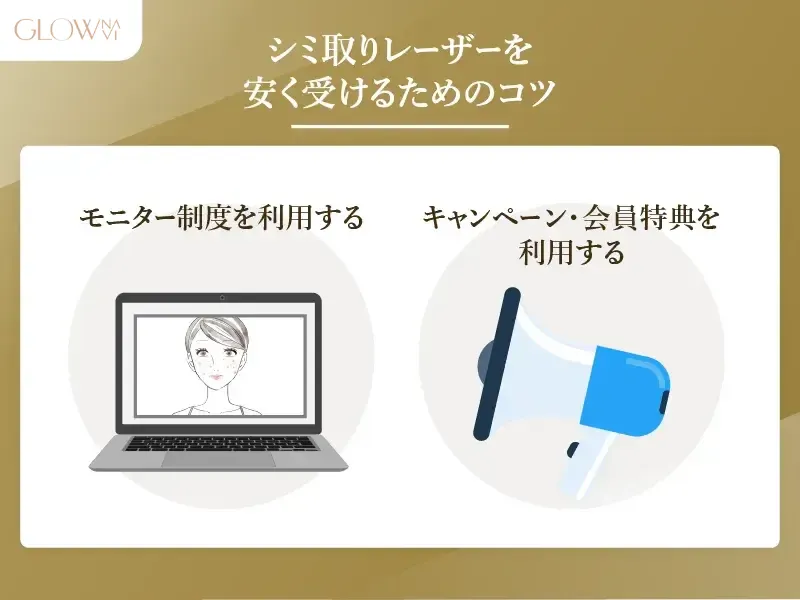 シミ取りレーザー 安く受けるコツ