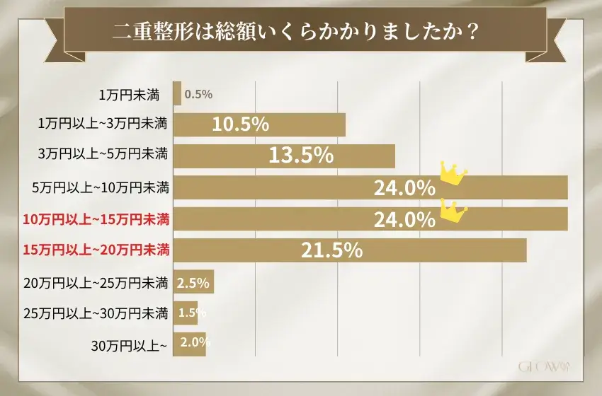 二重整形は総額いくらかかった？ (二重整形)