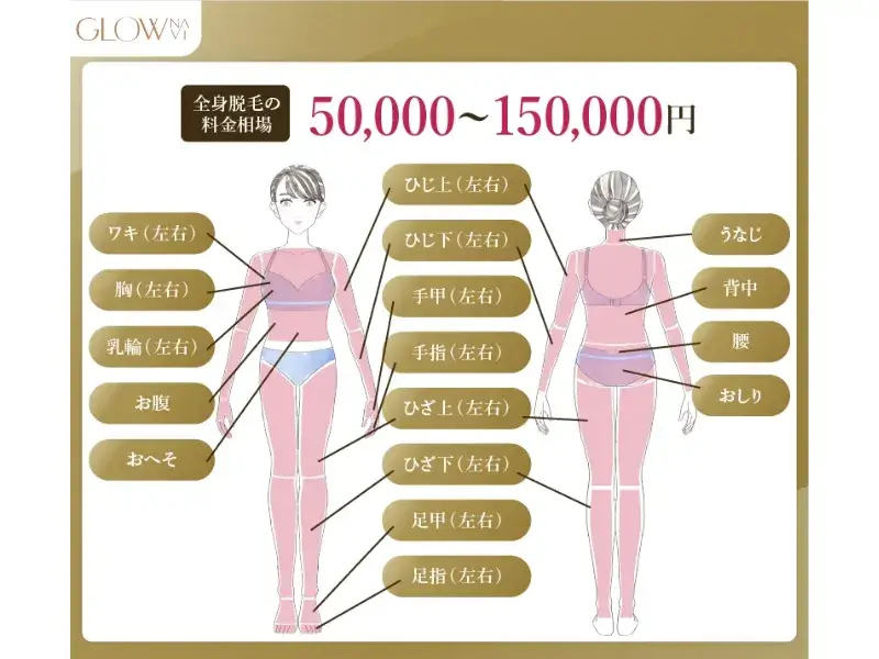 全身脱毛の料金相場 解説画像