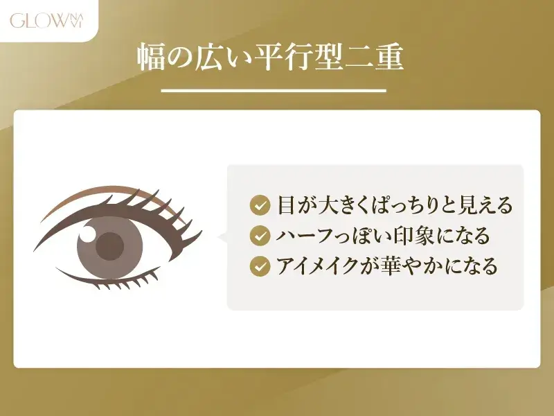 幅の広い平行型二重