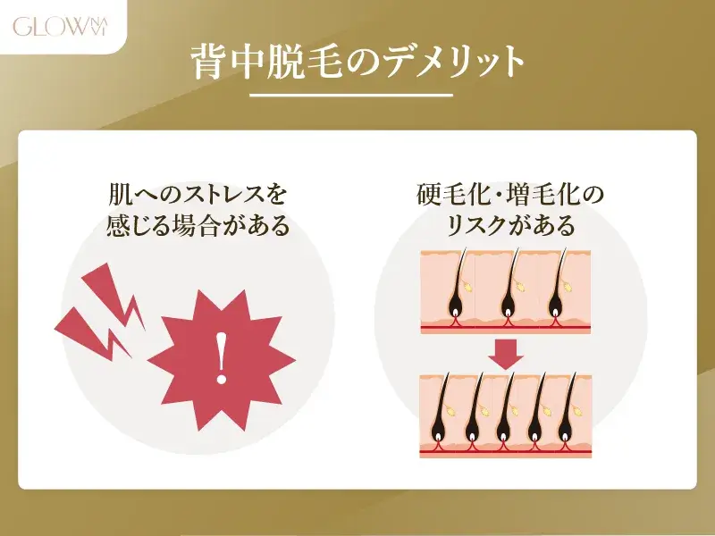 背中脱毛のデメリット