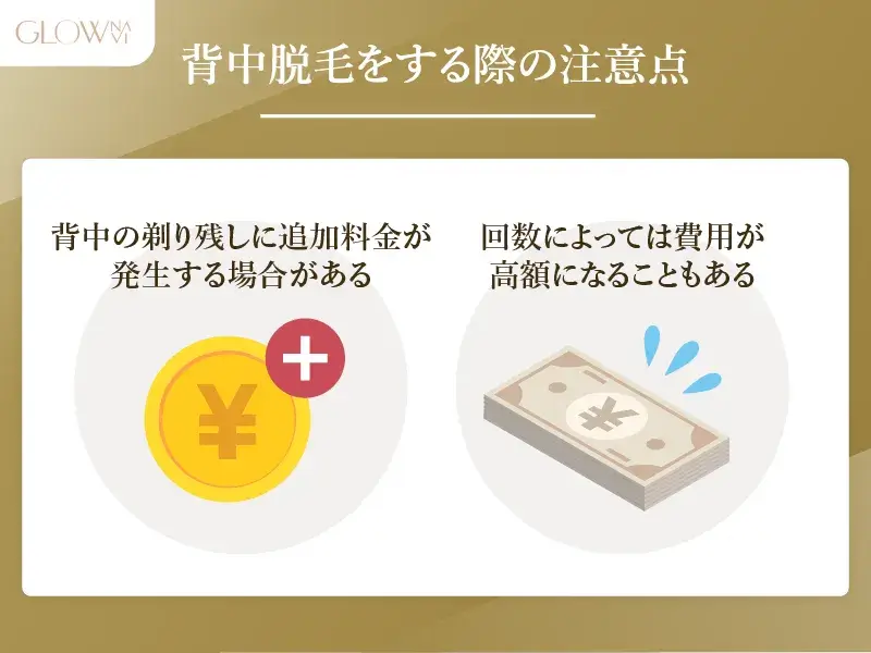 背中脱毛の注意点