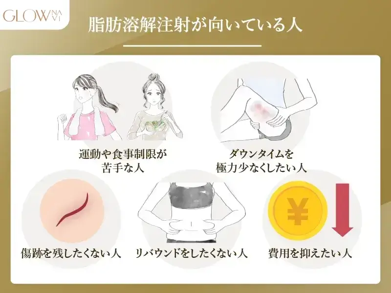 脂肪溶解注射が向いている人　解説画像